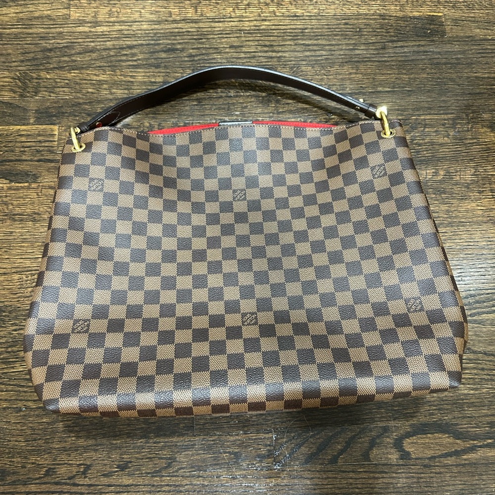 The Graceful PM hobo in graphic Damier Ebene canvas